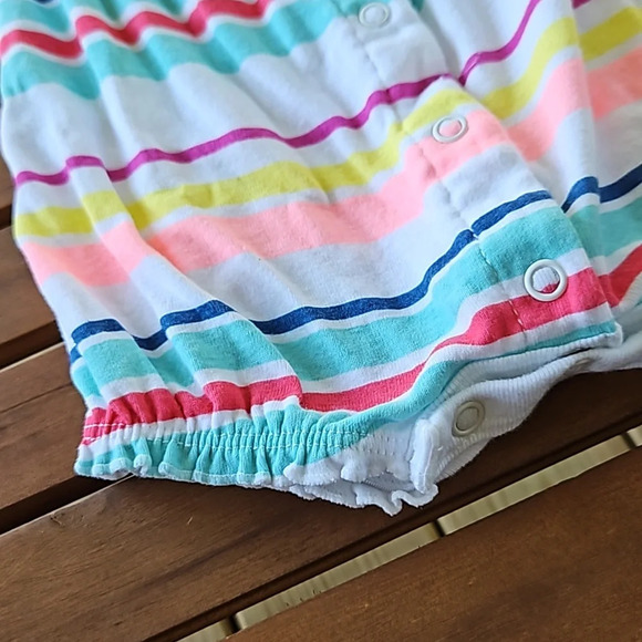 Carter's Striped Baby Girl Romper 3M - Picture 6 of 10